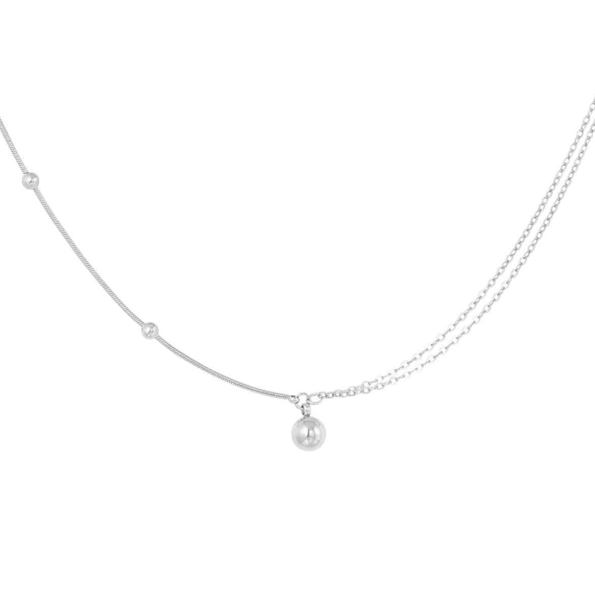 Ketting boll | zilver
