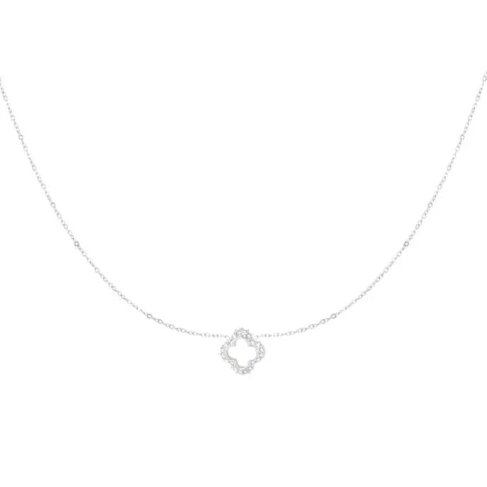 Ketting clover | zilver
