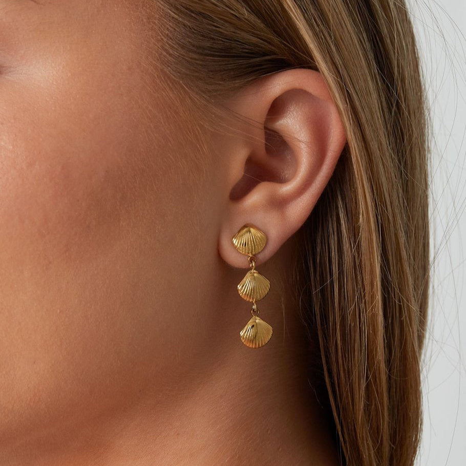 Oorbellen shell | goud