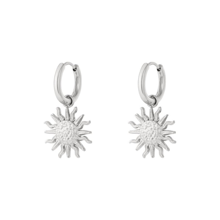 Oorbellen sunshine | zilver