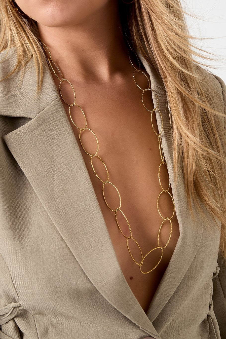 Ketting oval | zilver