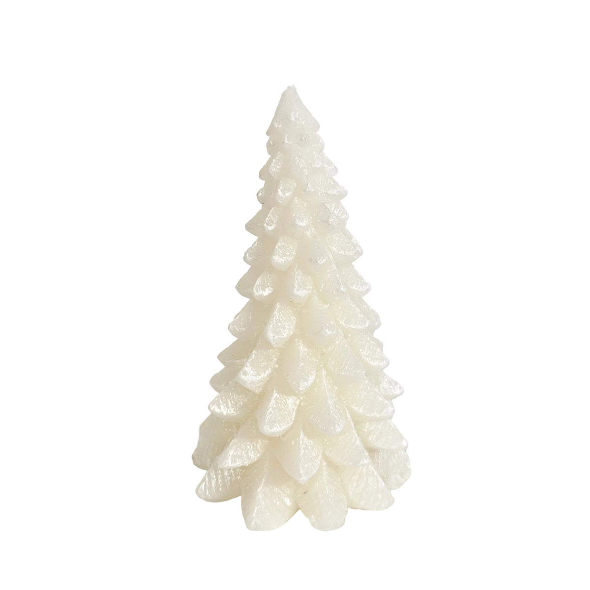 Christmas tree candle | white