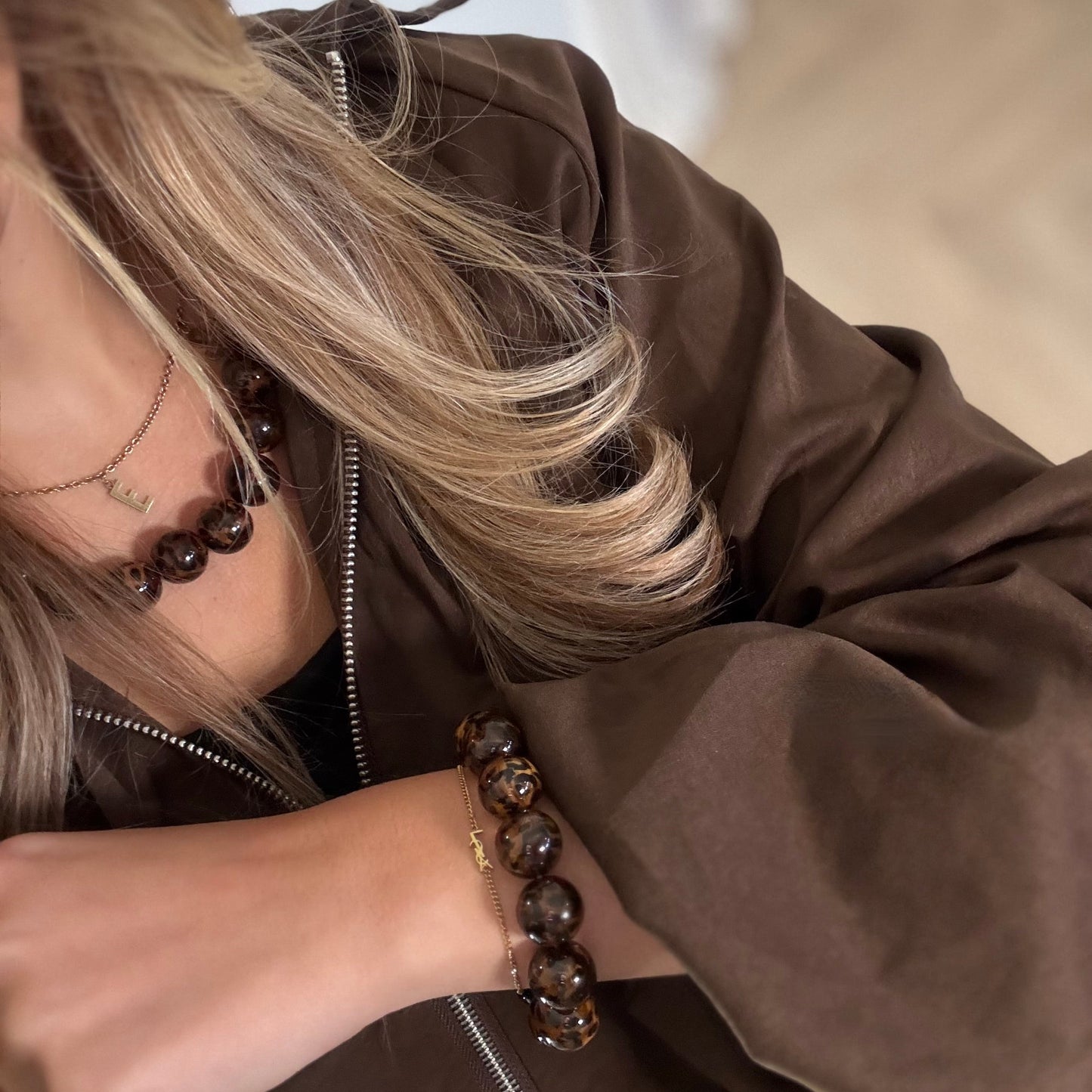 Sieraden set panter | bruin