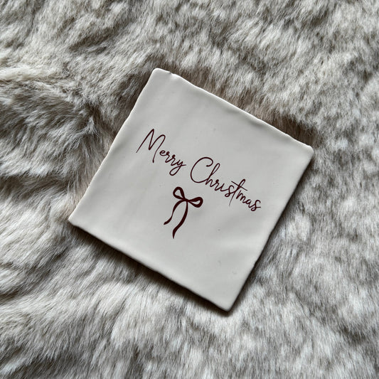 Fliese beige | Frohe Weihnachten