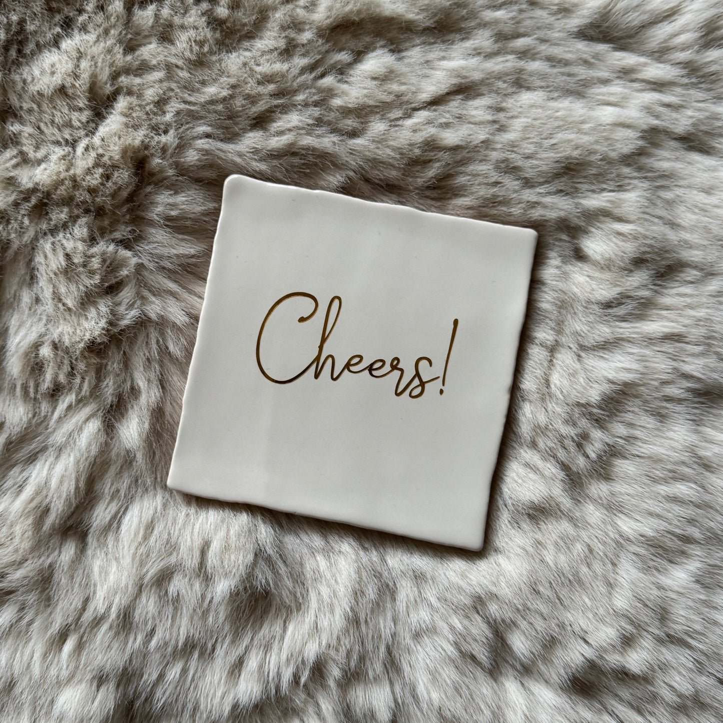 Tegeltje beige | Cheers!