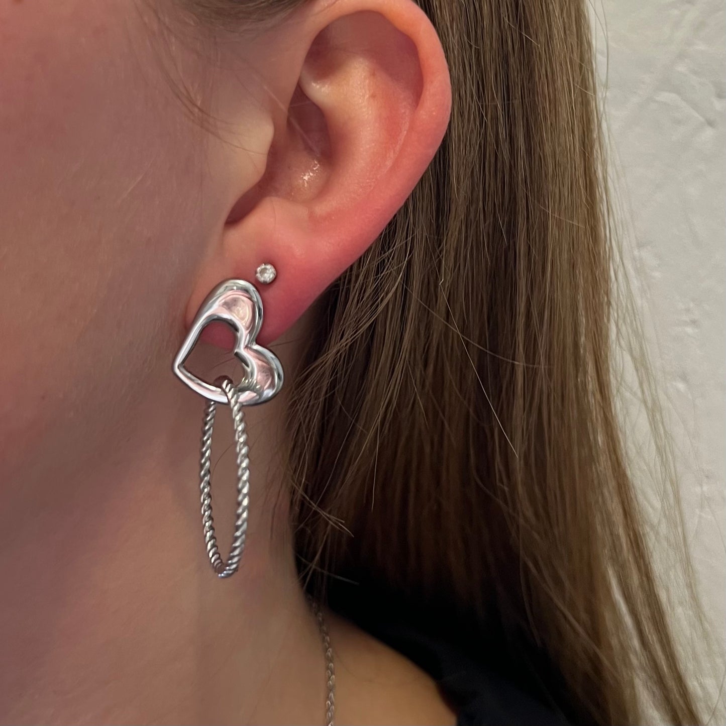 Oorbellen love | zilver