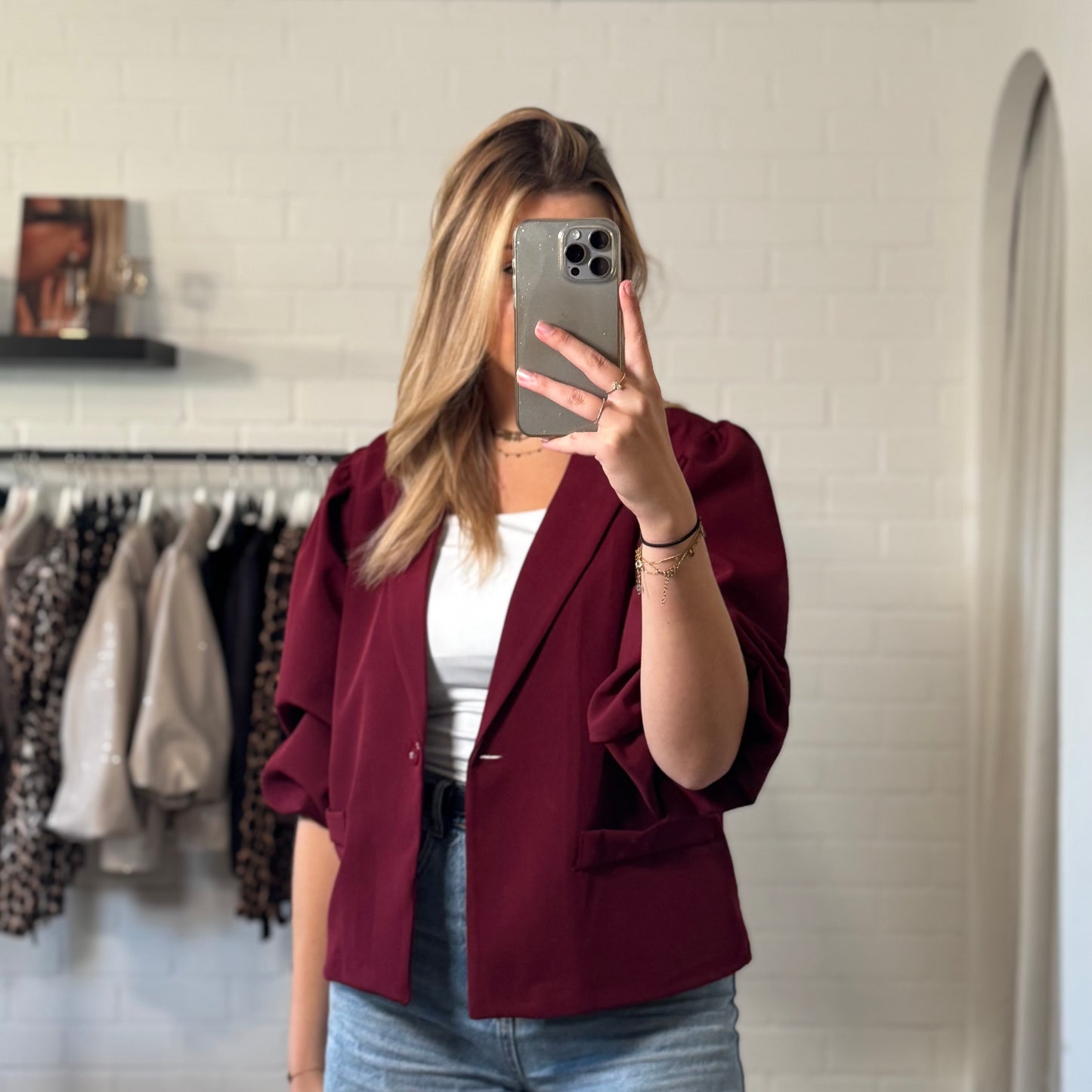 Blazer puffy | bordeaux
