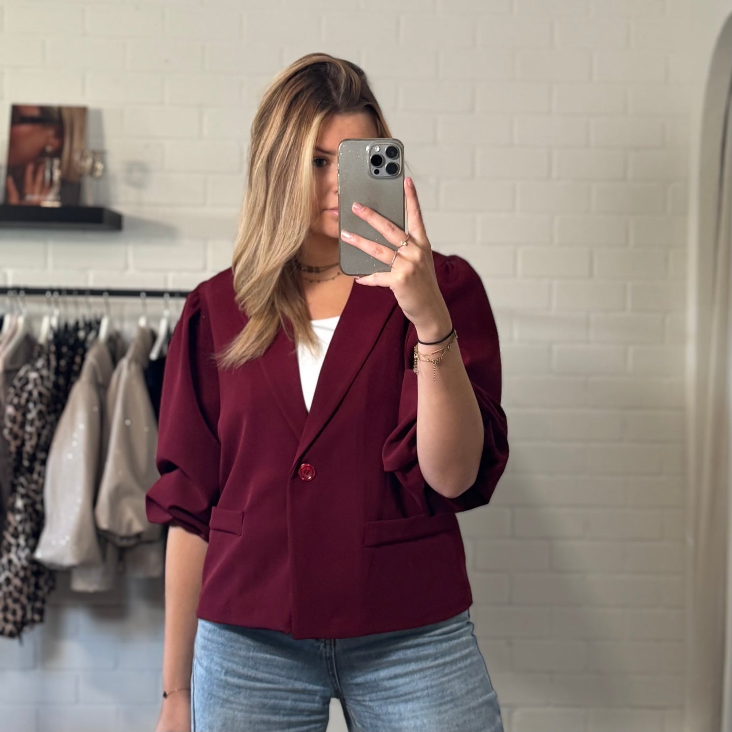 Blazer puffy | bordeaux
