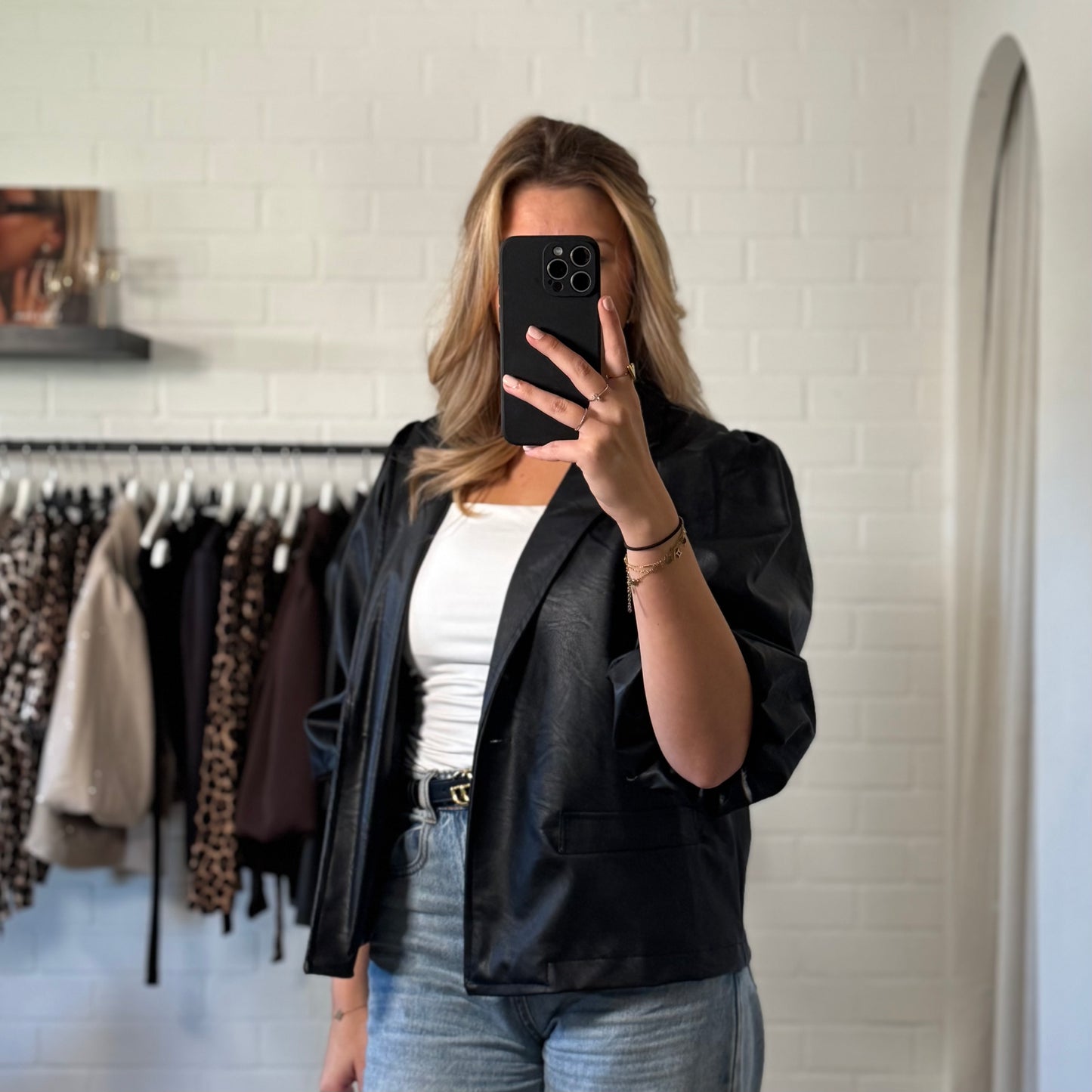 Blazer puff | zwart