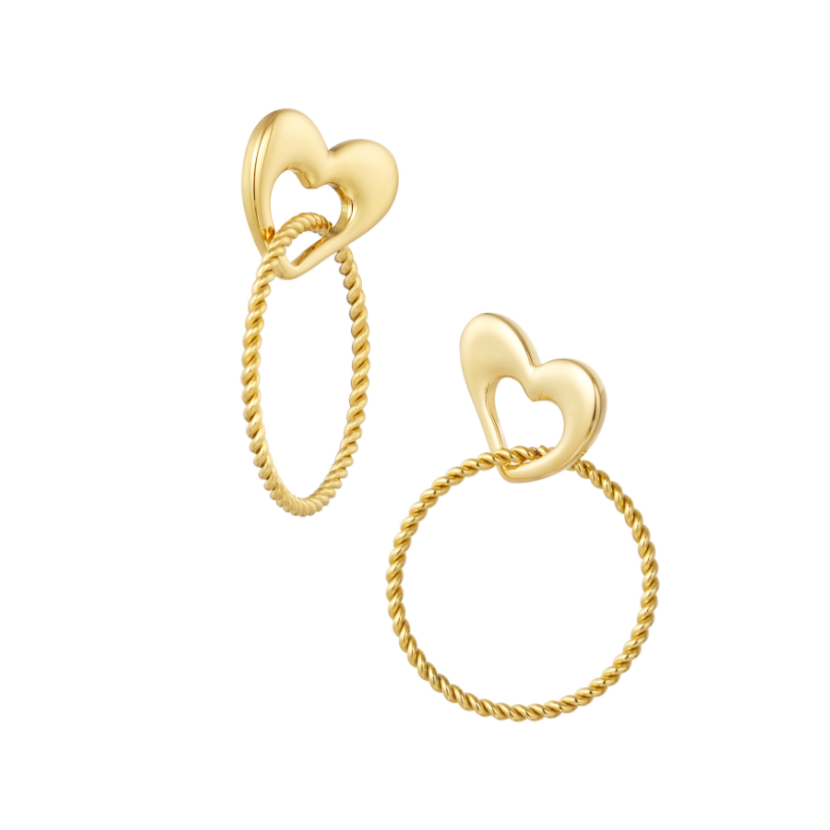Oorbellen love | goud