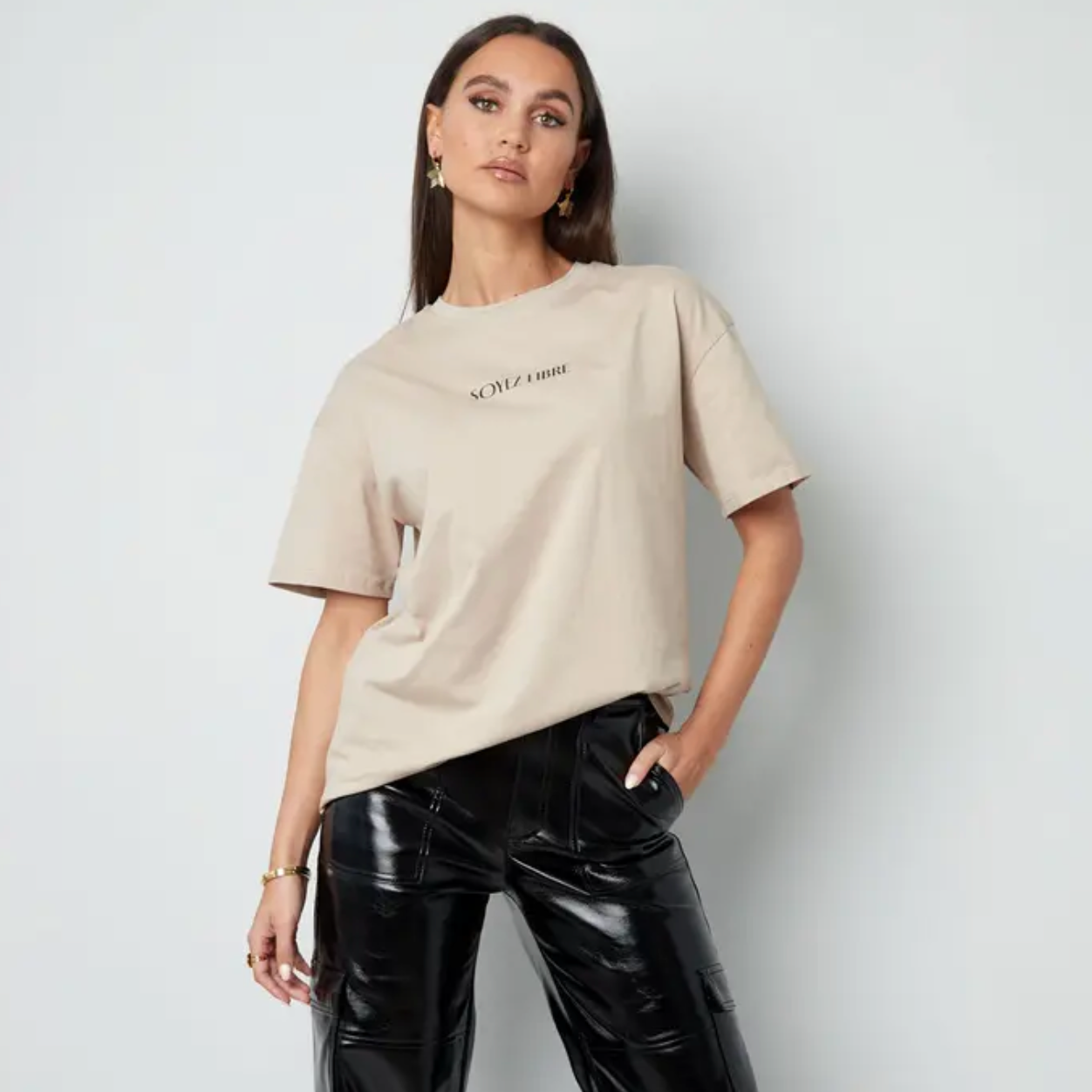 T-shirt soyez libre | beige