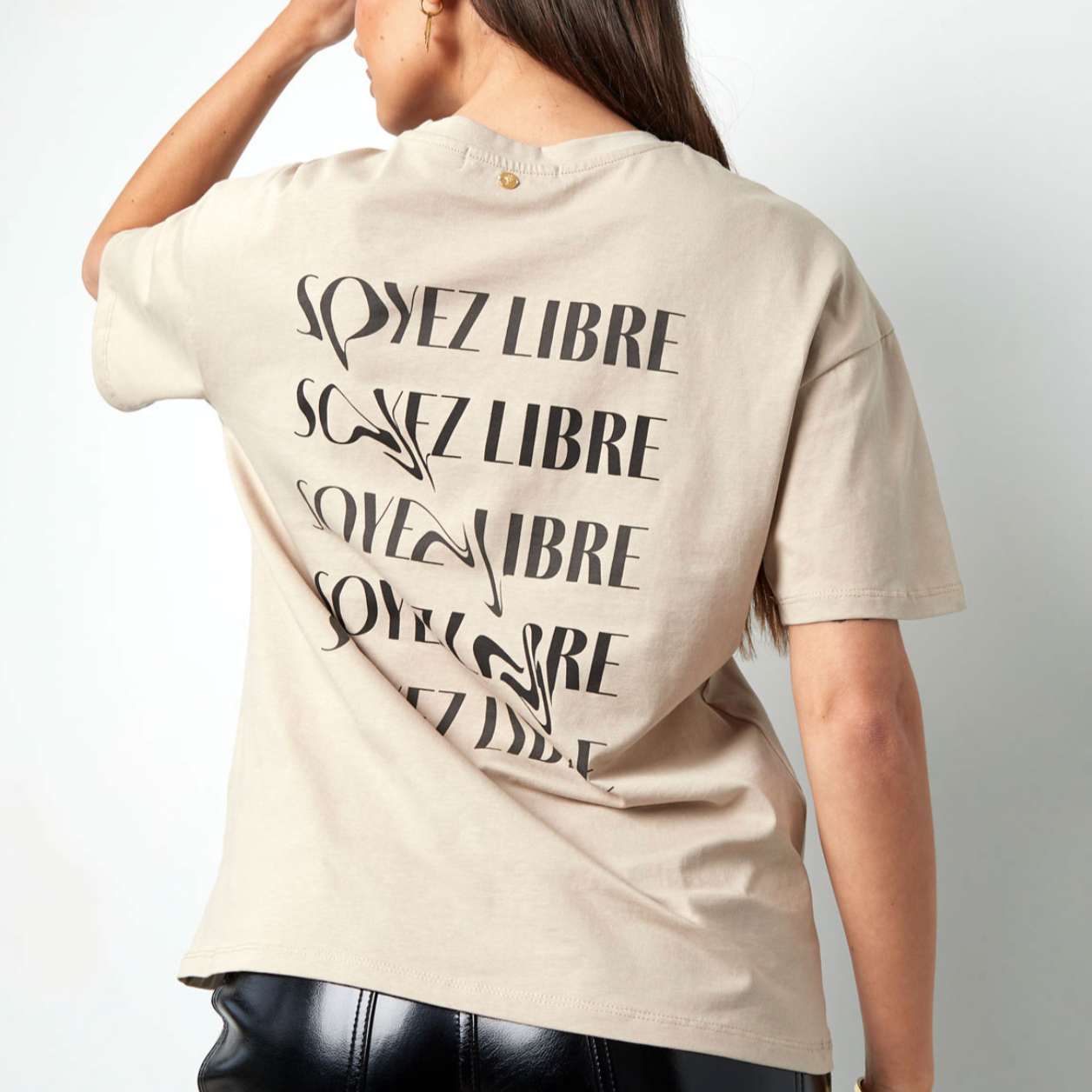T-shirt soyez libre | beige