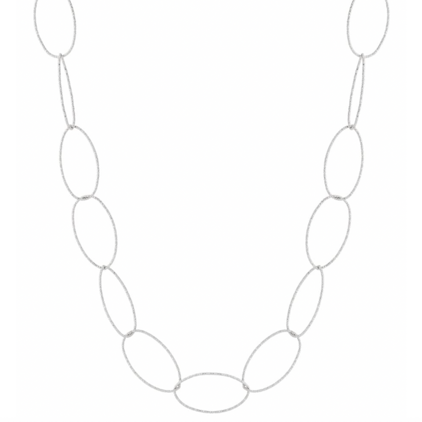 Ketting oval | zilver