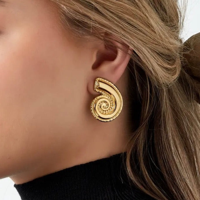 Oorbellen shell | goud