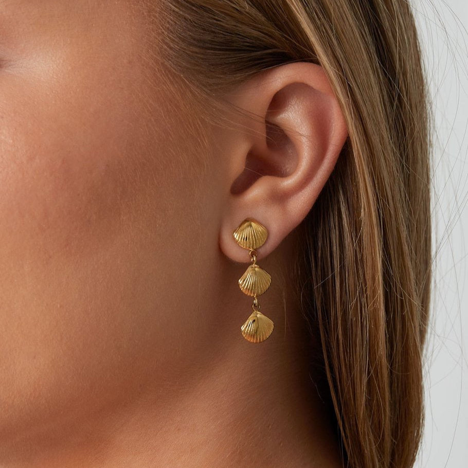 Oorbellen shell | zilver