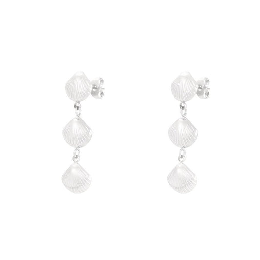 Oorbellen shell | zilver