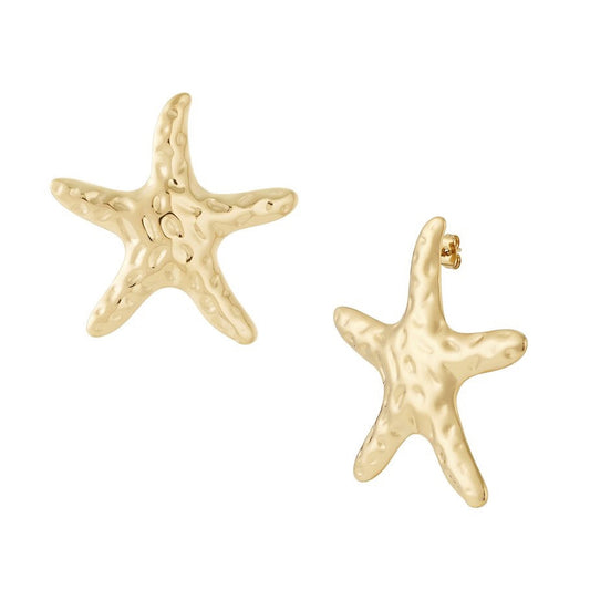 Oorbellen starfish | goud