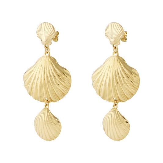 Oorbellen shell | goud