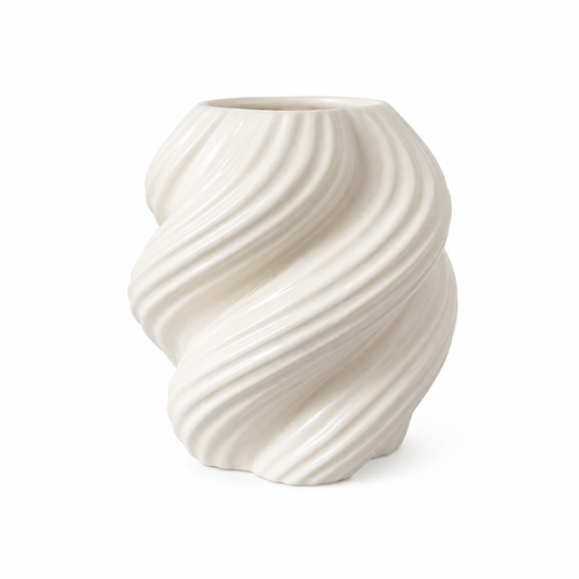 Vase swirl | off white
