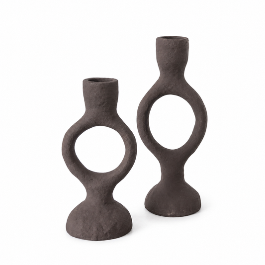 Candlestick set | brown