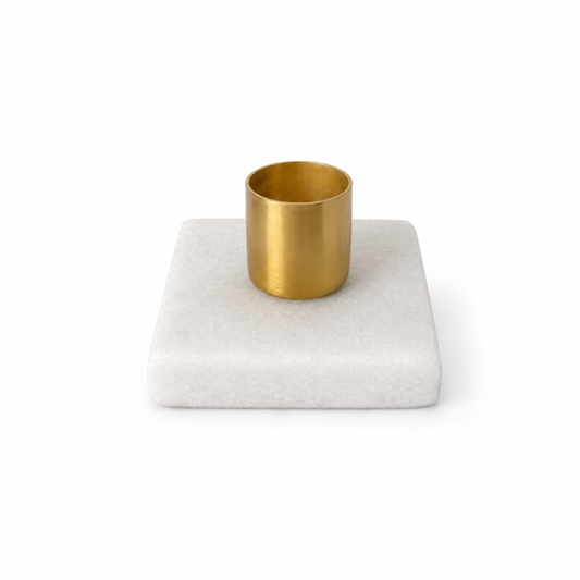 Candlestick marble | gold