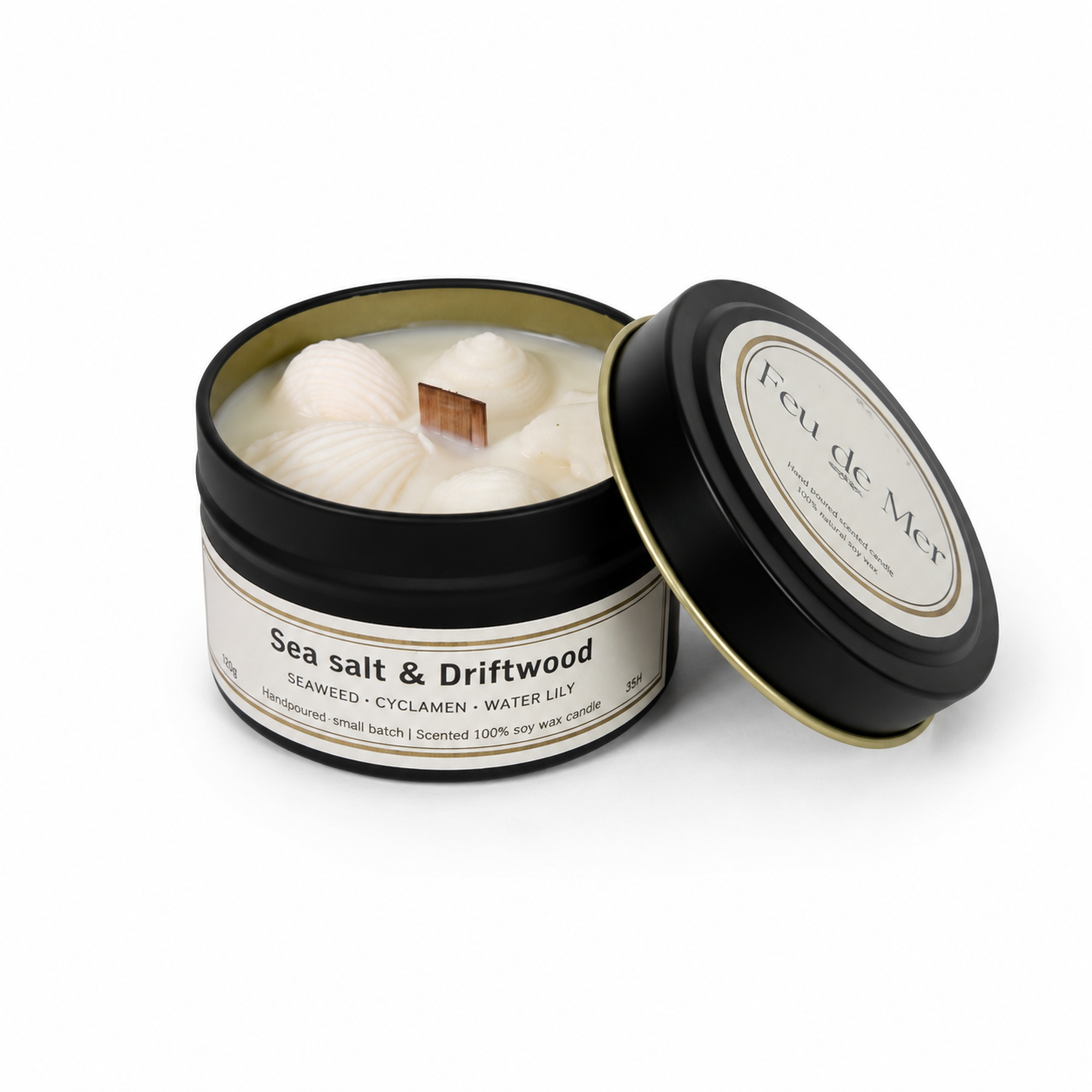 Scented candle | sea salt & driftwood (90g)
