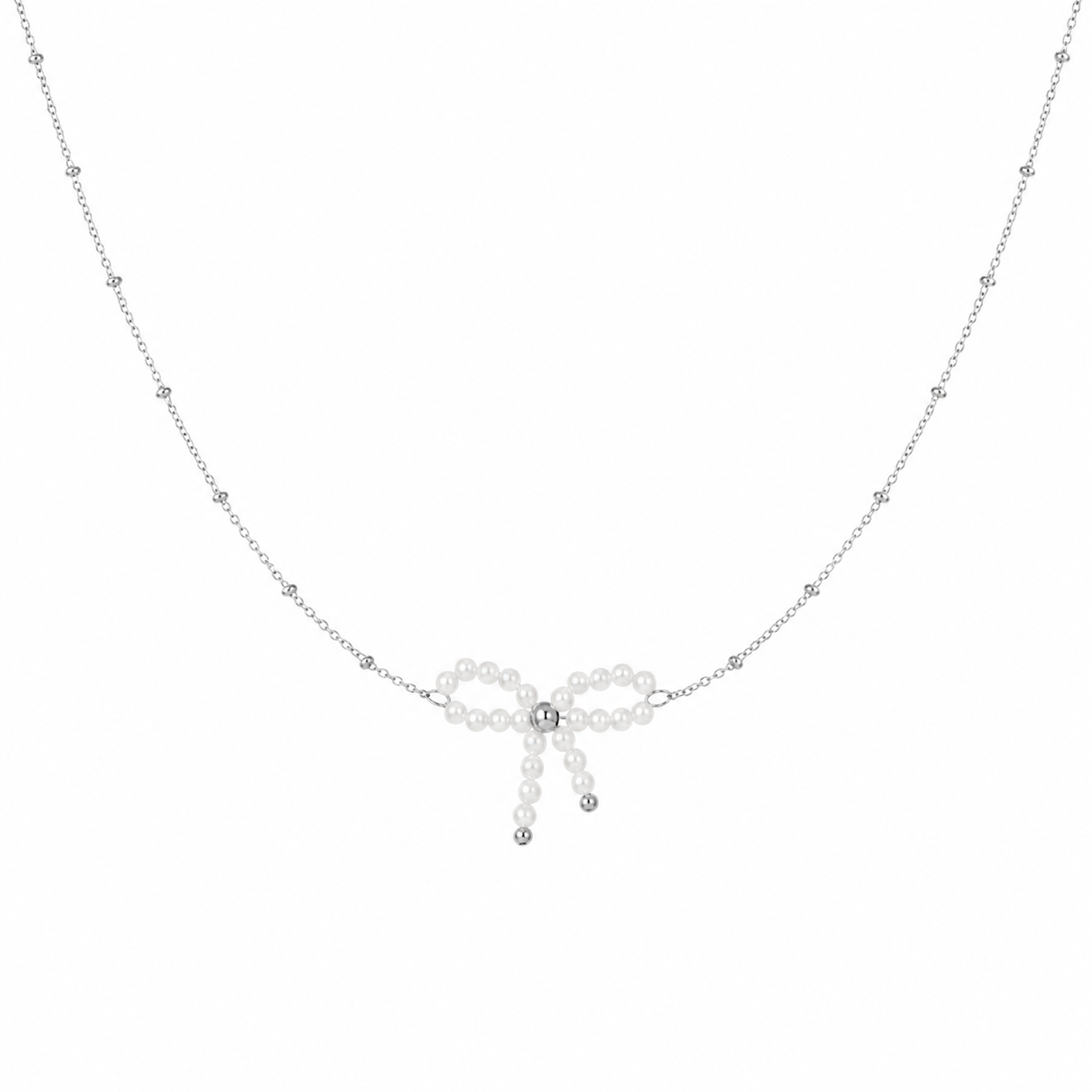Ketting bow | zilver
