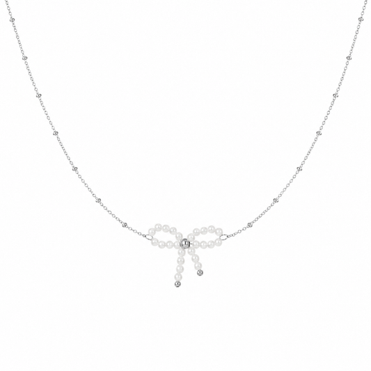 Ketting bow | zilver