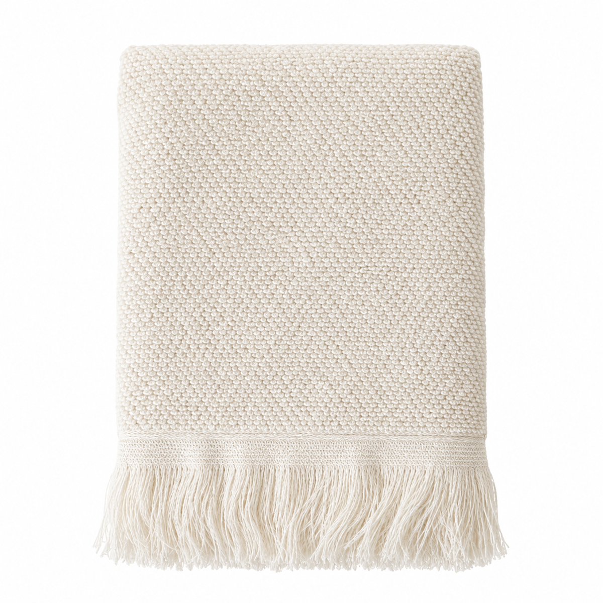Handdoek franje | wit