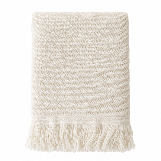 Handdoek franje | wit