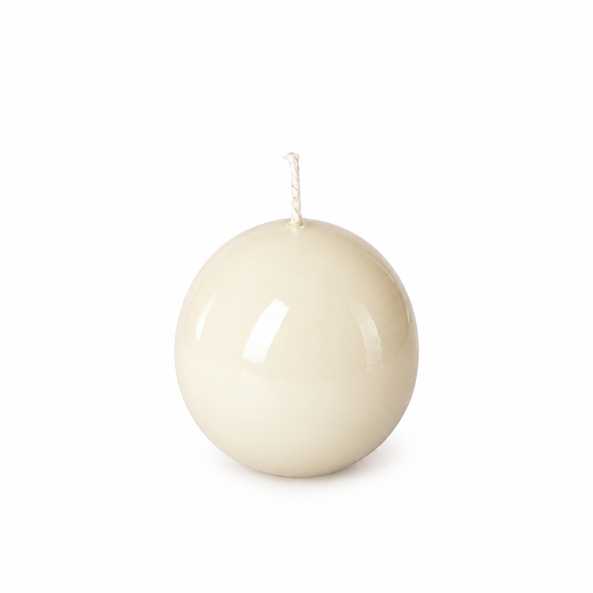 Witte bol kaars
