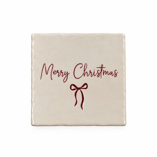 Fliese beige | Frohe Weihnachten