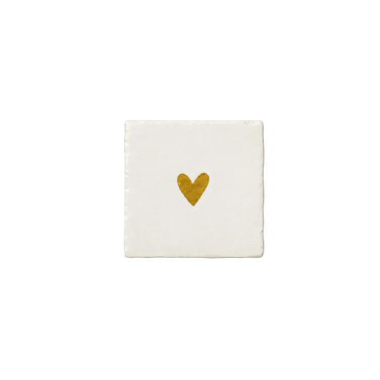 Mini Tegeltje beige | hartje