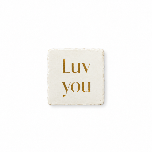 Mini Tegeltje beige | Luv you