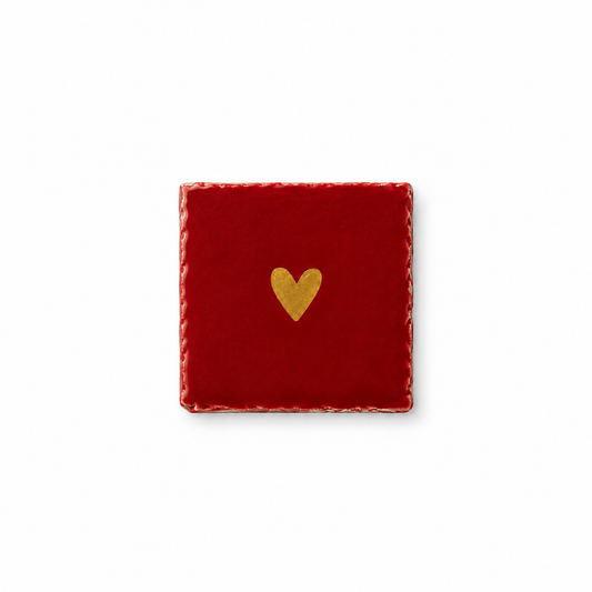 Mini Tegeltje rood | hartje
