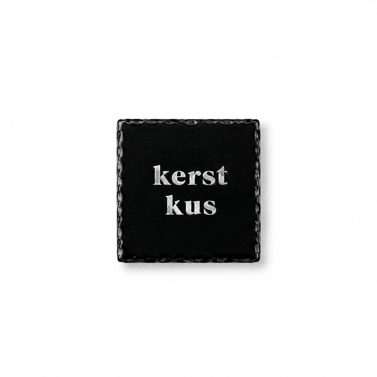 Mini Tegeltje zwart | kerstkus