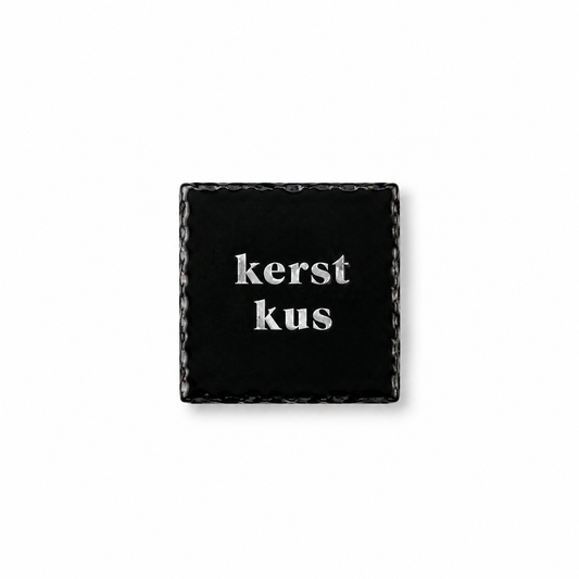 Mini Tegeltje zwart | kerstkus