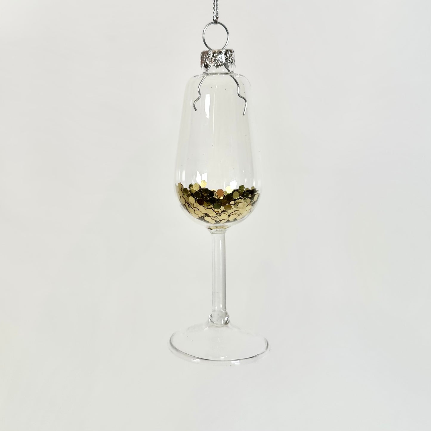 kerstornament champagneglas | goud