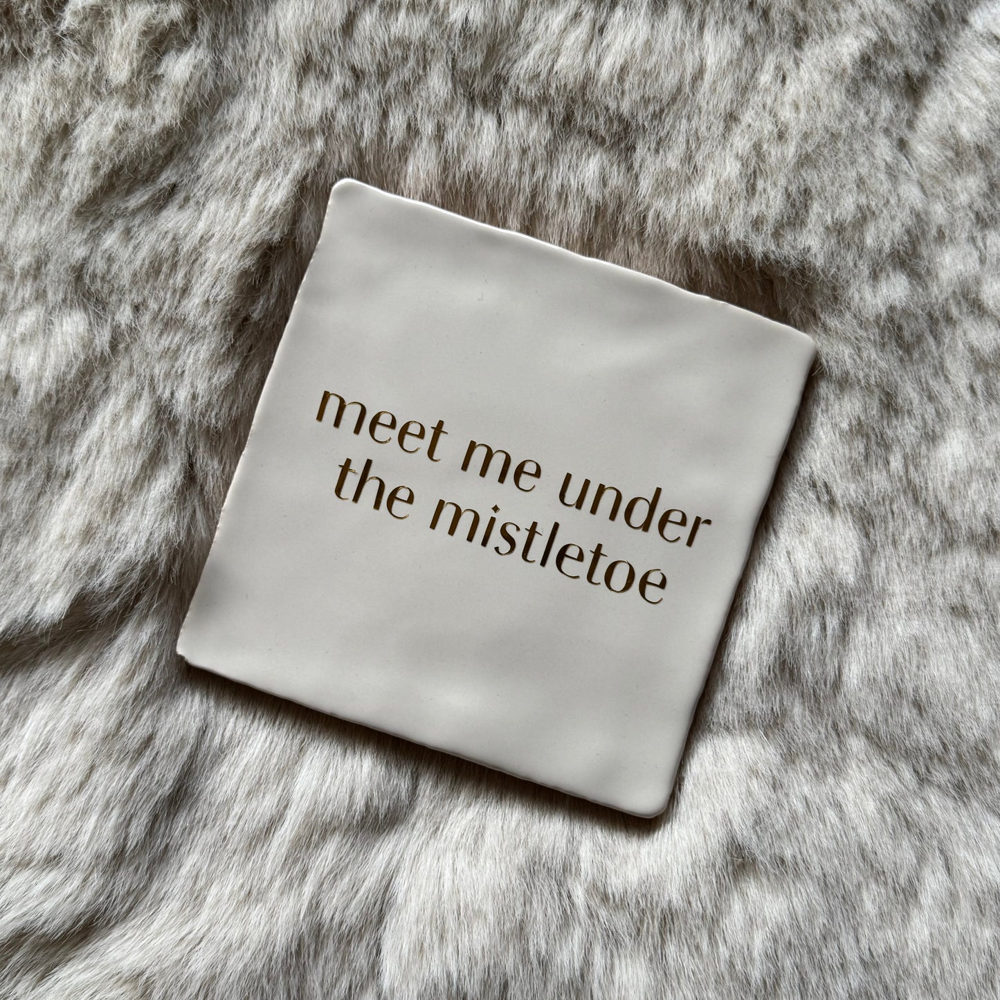 Fliese mit Halterung | meet me under the mistletoe
