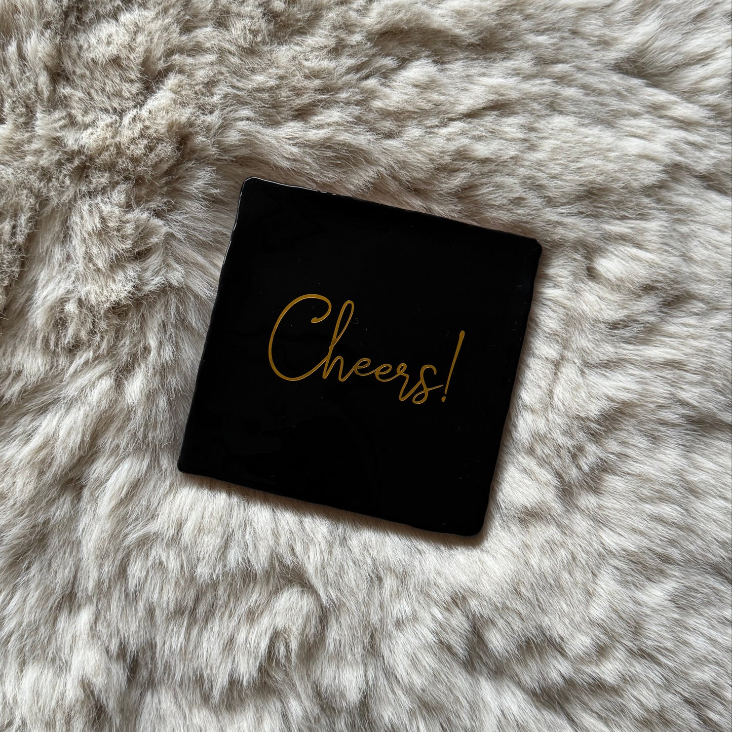 Tegeltje zwart | Cheers!