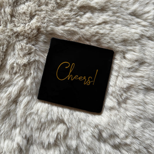 Tegeltje zwart | Cheers!