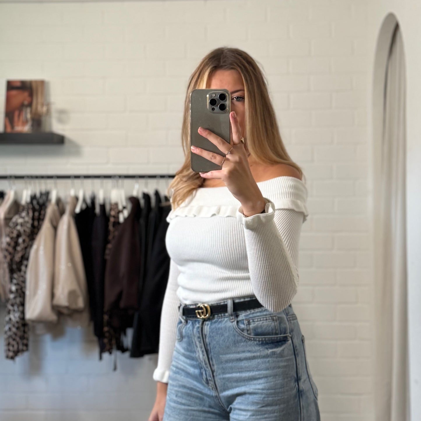 Off shoulder top | wit