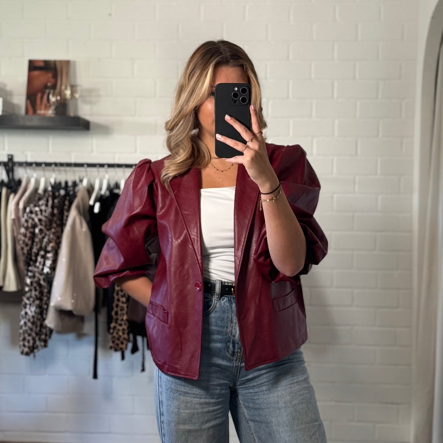 Blazer puff | bordeaux