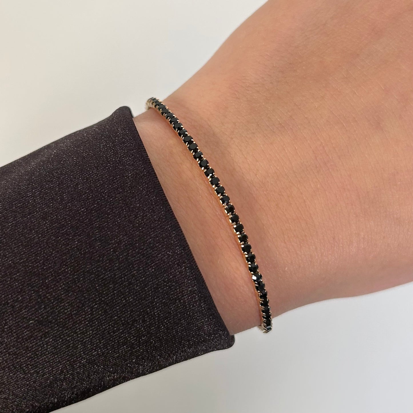 Armband diamond | goud, zwart