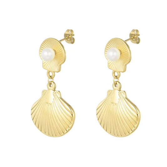 Oorbellen Shells | goud