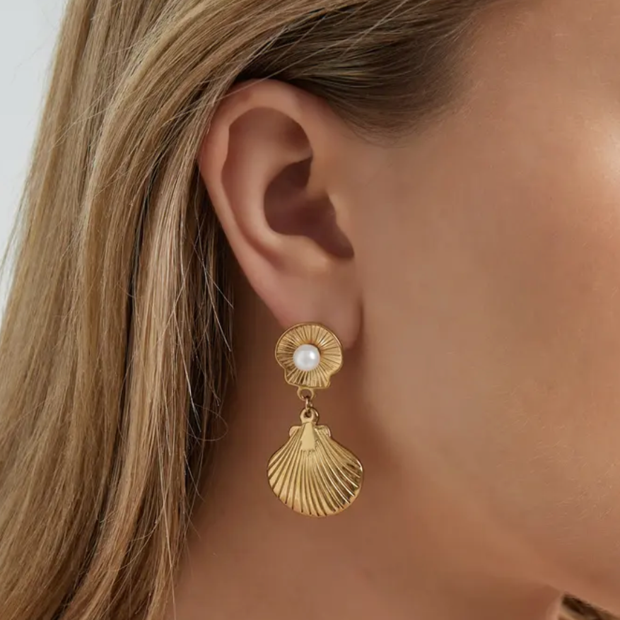 Oorbellen Shells | goud