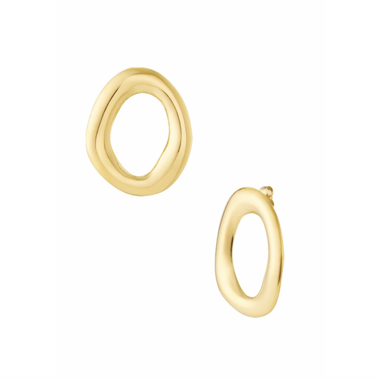 Oorbellen oval | goud
