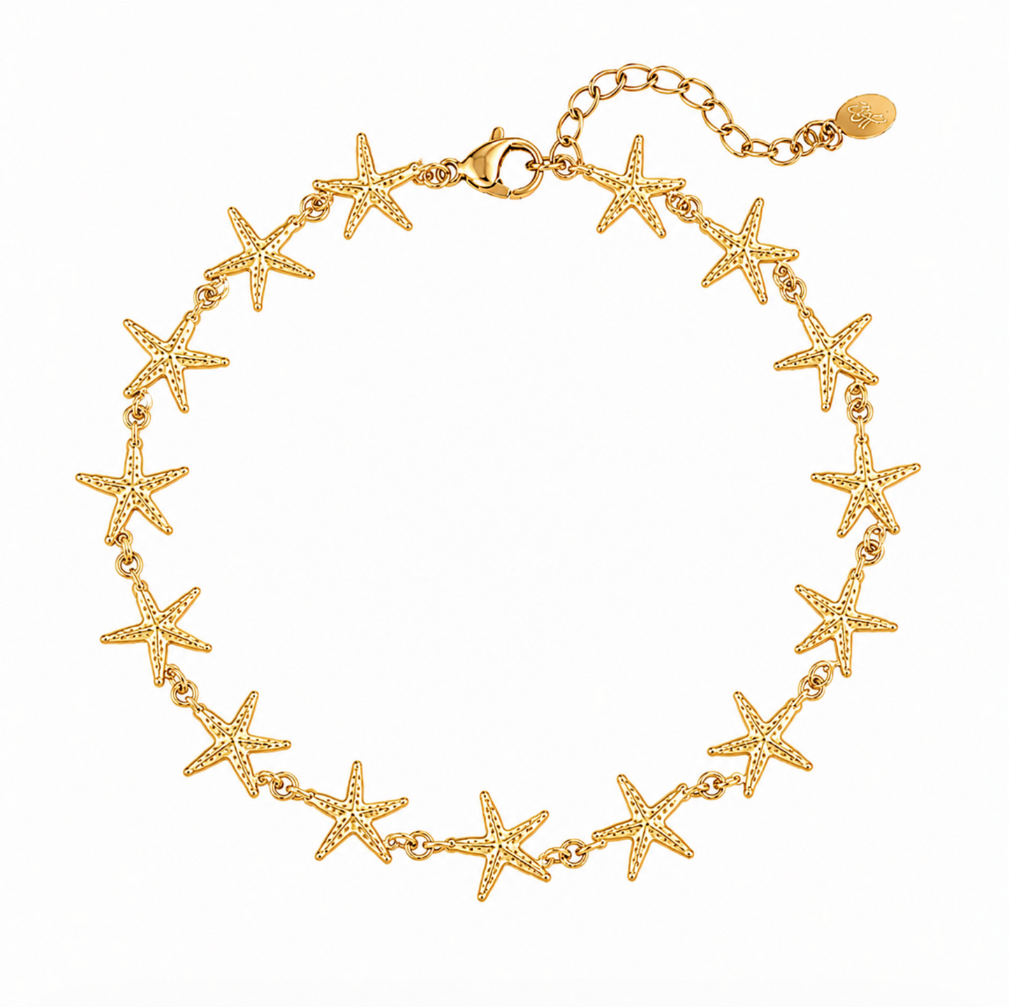 Enkelbandje seastar | goud