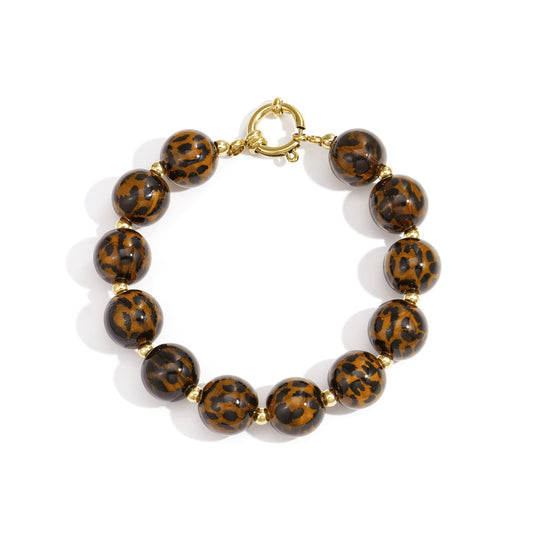 Armband leopard | bruin
