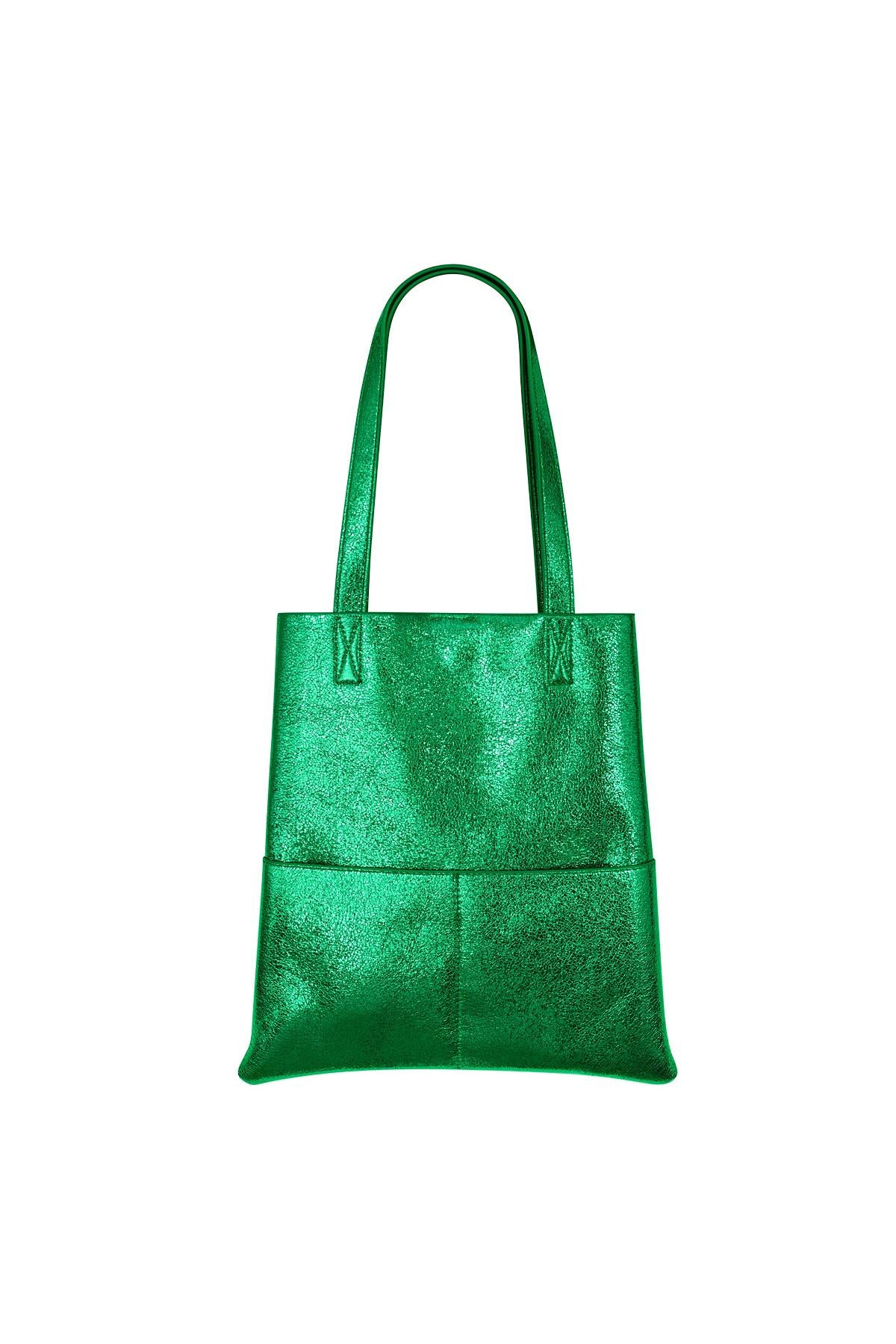 Metallic shopper | groen